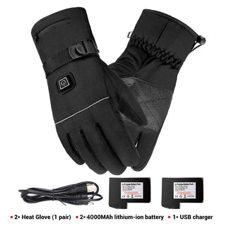 Waterproof Heated Motorcycle Gloves with Touch Screen Functionality