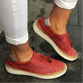 Womens Casual Shoes, One Footed Slacker Shoes, Lefu Tassels, Hollowed Out Single Shoes